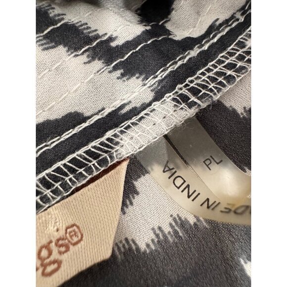 Soft Surroundings Size PL Semi Sheer Black White Tunic Blouse Cover Up - Picture 3 of 10